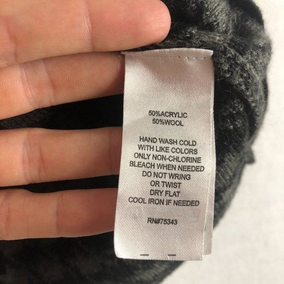 Willi Smith Women's Size Medium Black Grey Houndstooth Wool Blend Knit Skirt - Picture 4 of 4